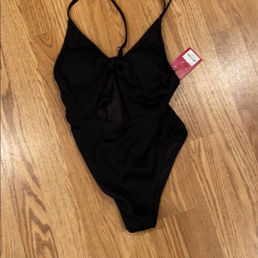 BNWT JR 1piece sexy black bathing suit size Small - Picture 1 of 8